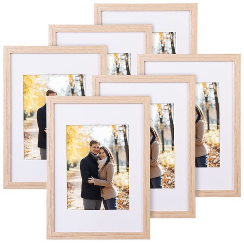 6er set bilderrahmen aus holz - bilderrahmen,
