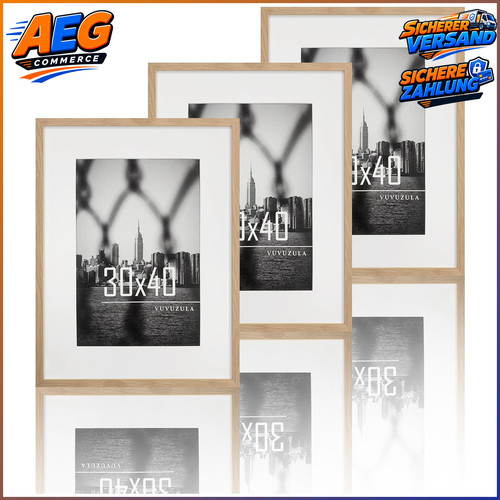 Bilderrahmen 30x40cm eiche 3er - bilderrahmen,